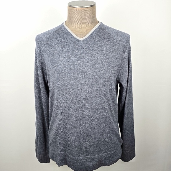 James Perse Los Angeles Men's Cashmere/Wool V-Neck‎ Light Sweater Size 3 NWOT - Picture 1 of 8